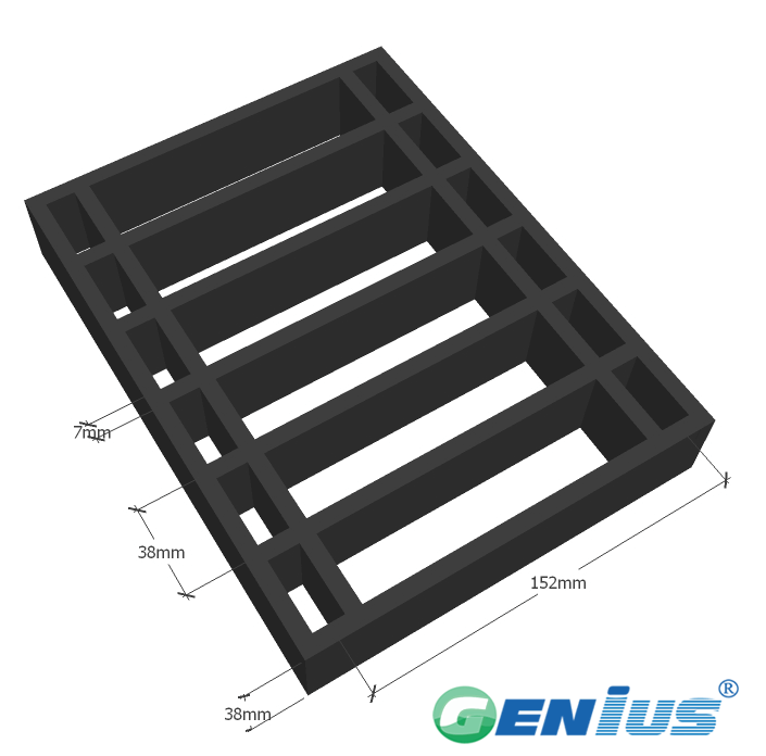 玻璃钢模塑格栅38*152H38楼梯踏板