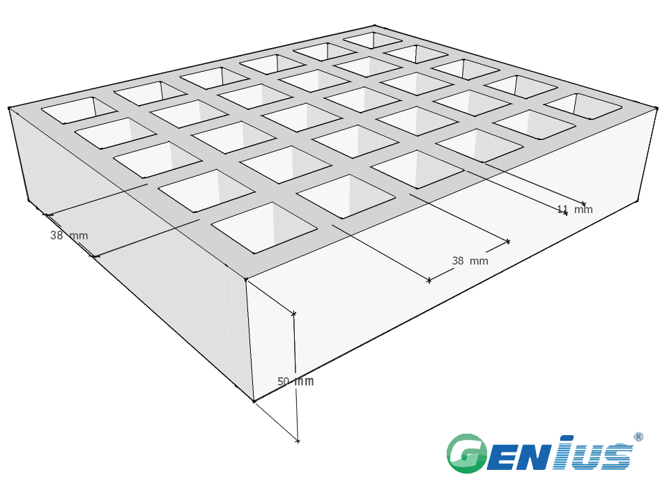 玻璃钢模塑格栅38*38H50重负载型