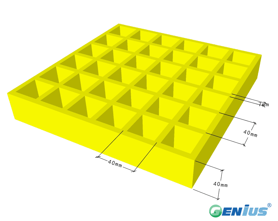 玻璃钢模塑格栅40*40H40