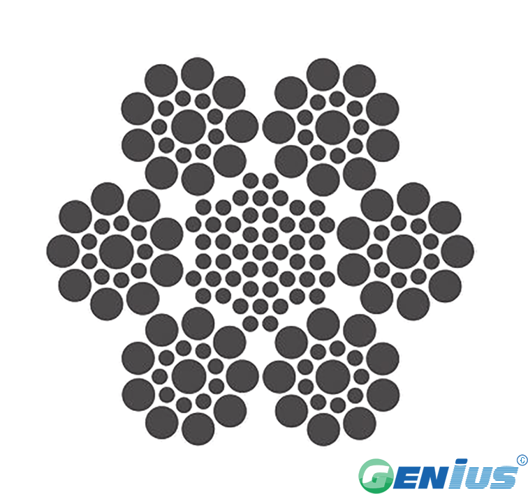 绿盟GB(有涂层)密封钢丝绳6X19(9/9/1) IWRC